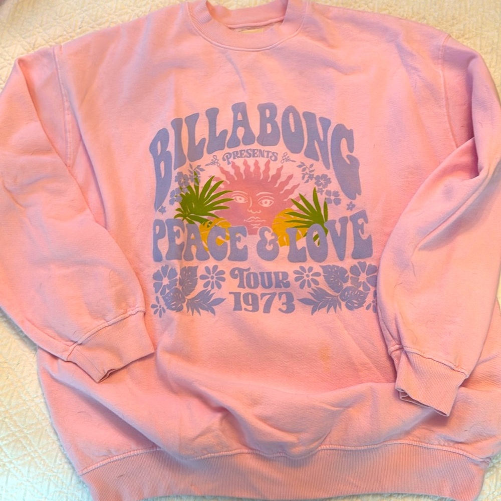 Pink Billabong oversized sweatshirt